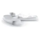 Design udendørs chaiselong i hvid polyethylen Fremstillet i Italien - Ervin Viadurini