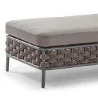 Udendørs chaiselong i reb og puder med aftageligt stofbetræk - Jamaica Viadurini