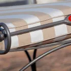 Udendørs chaiselong i jern og håndlavet stof Fremstillet i Italien - Slap af Viadurini