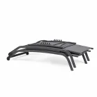 Udendørs chaiselong i tekstil og aluminium med hjul, 4 stykker - Babilonia Viadurini