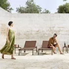 Havechaiselong i aluminium og teknisk stof - Bahia fra Varaschin Viadurini