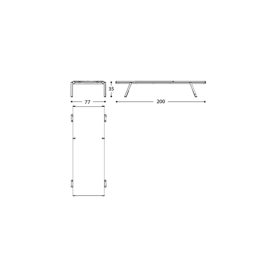 Havechaiselong i aluminium og teknisk stof - Bahia fra Varaschin Viadurini