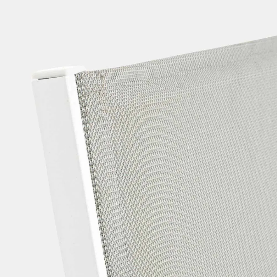 Havechaiselong med hjul og tilbagelænet ryglæn, 4 stykker - Babilonia Viadurini