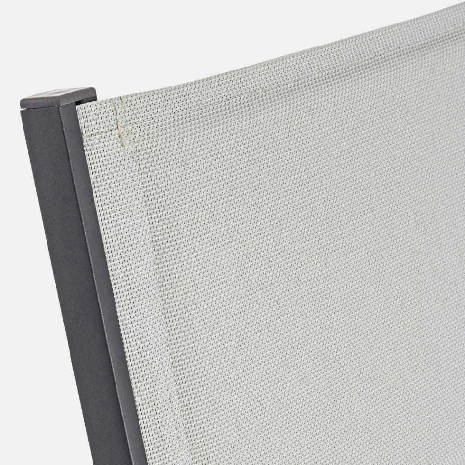 Havechaiselong med hjul og tilbagelænet ryglæn, 4 stykker - Babilonia Viadurini