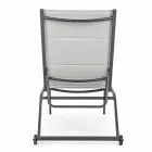 Havechaiselong med hjul og tilbagelænet ryglæn, 4 stykker - Babilonia Viadurini