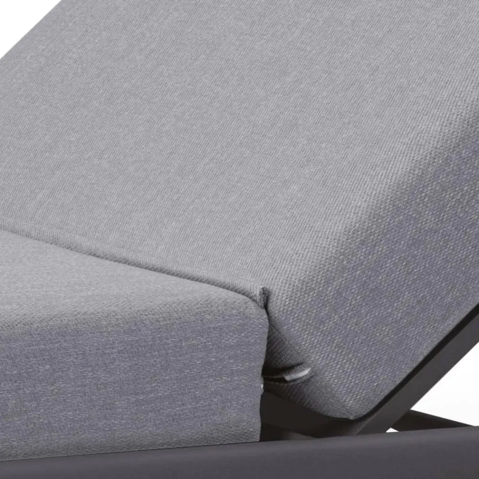 Havechaiselong i aluminium med stofbeklædning - Eufemia Viadurini