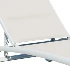 Havechaiselong i aluminium med sæde i tekstilen - Zohra Viadurini