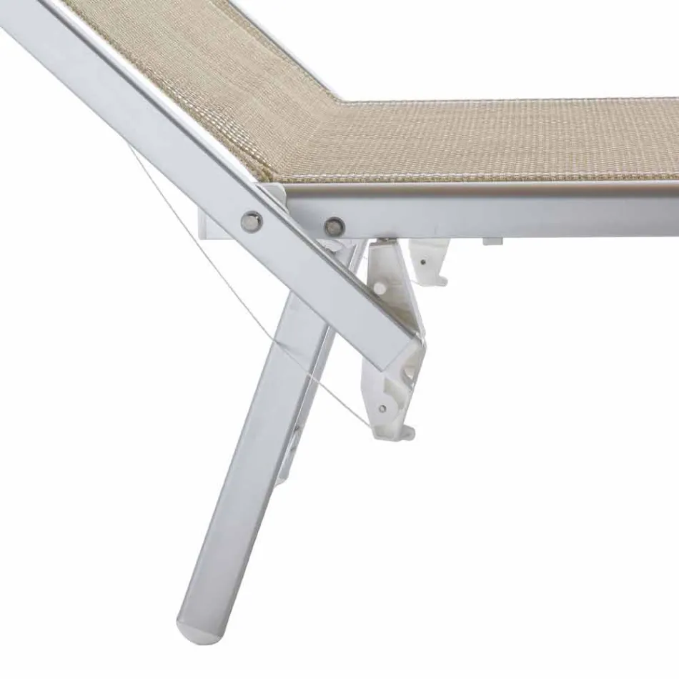 Moderne havechaiselong med parasol og tilbagelænet ryglæn - Arnold Viadurini