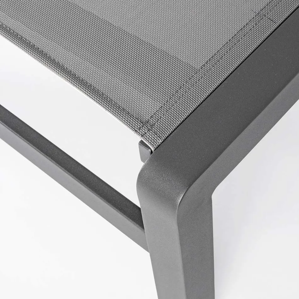 Liggende havechaiselong i aluminium, Homemotion, 4 stk - Lester Viadurini