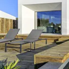 Liggende havechaiselong i aluminium, Homemotion, 4 stk - Lester Viadurini