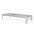 Homemotion Aluminium Liggende Havechaiselong, 4 stykker - Lester Viadurini