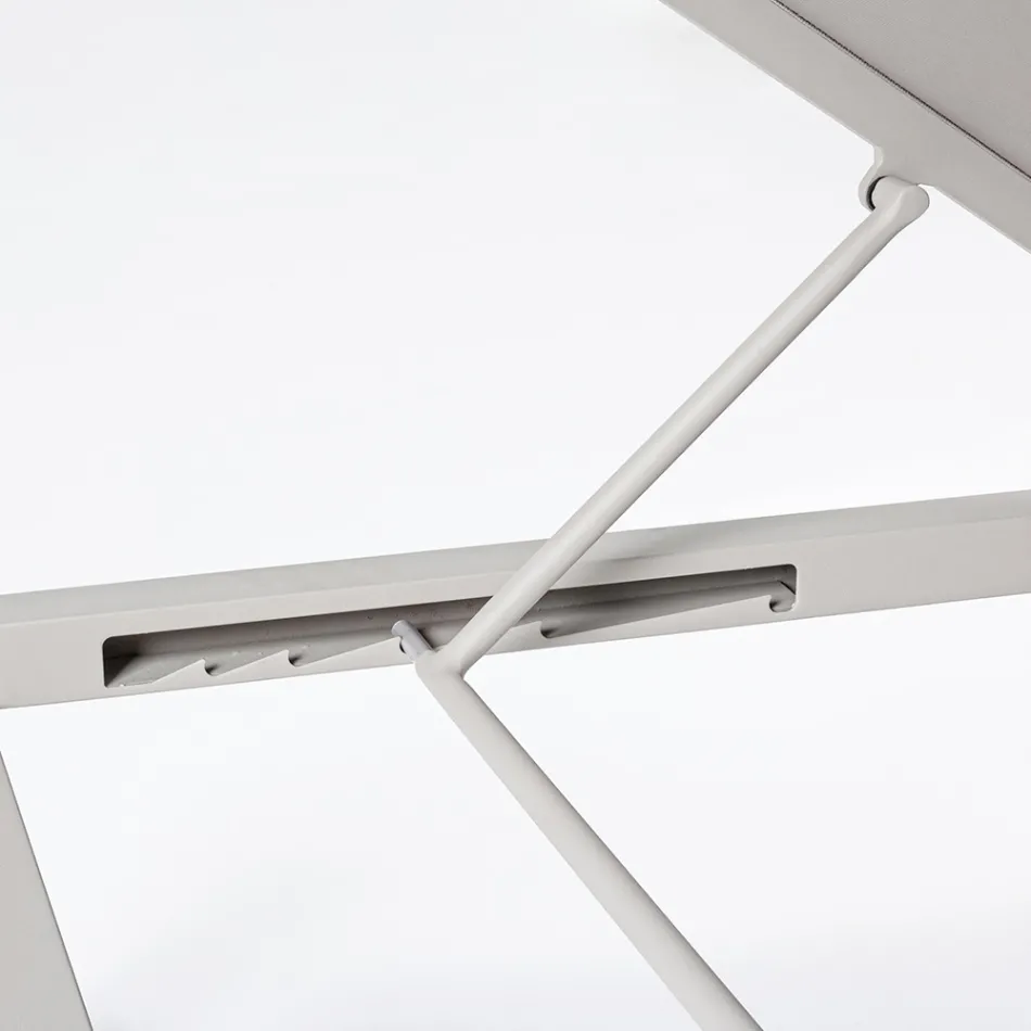 Liggende havechaiselong i aluminium, Homemotion, 4 stk - Lester Viadurini