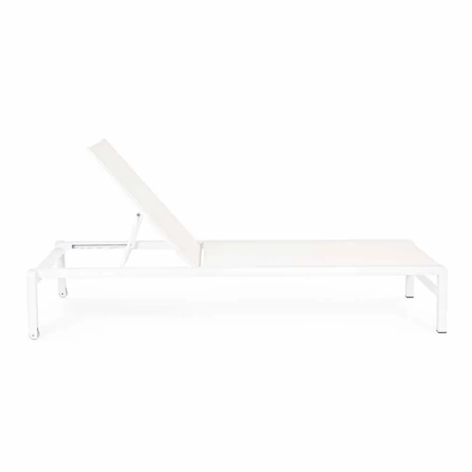 Homemotion Aluminium Liggende Havechaiselong, 4 stykker - Lester Viadurini