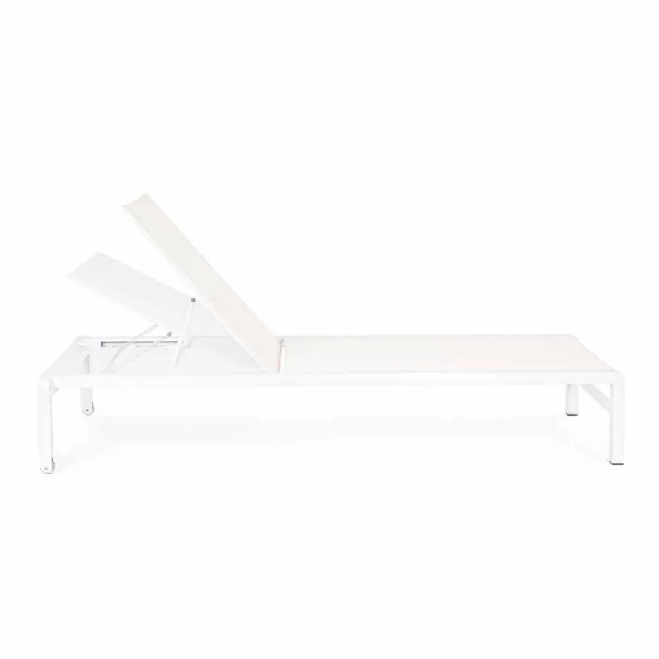 Homemotion Aluminium Liggende Havechaiselong, 4 stykker - Lester Viadurini