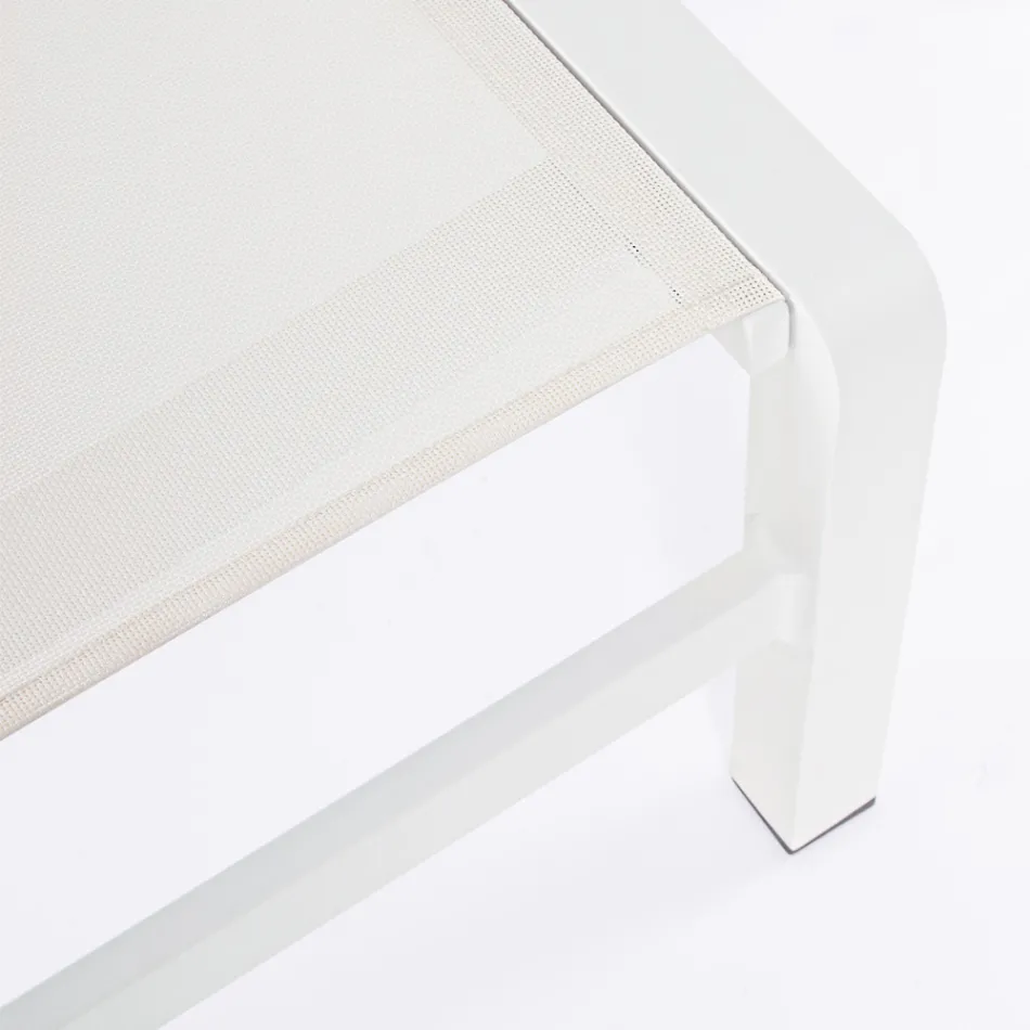 Liggende havechaiselong i aluminium, Homemotion, 4 stk - Lester Viadurini