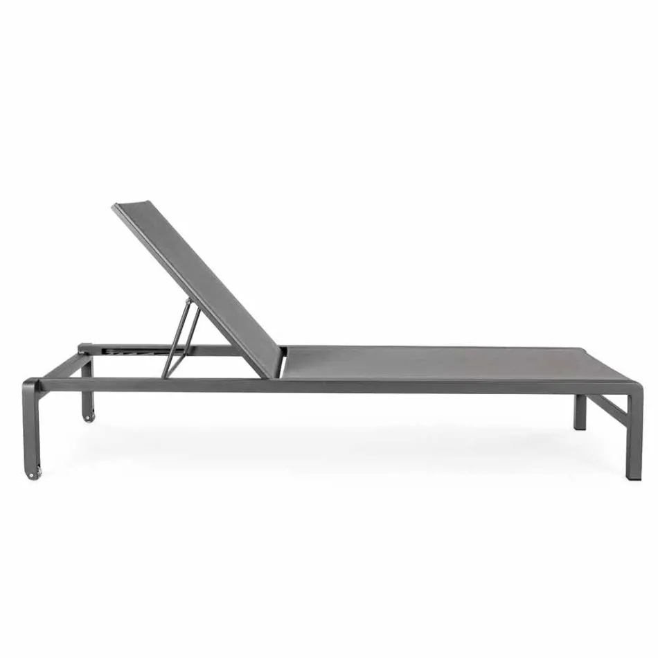 Homemotion Aluminium Liggende Havechaiselong, 4 stykker - Lester Viadurini