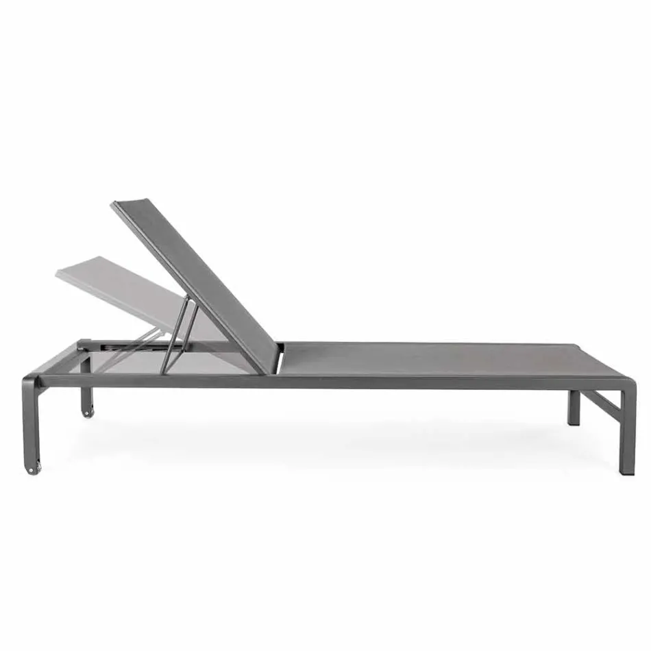 Homemotion Aluminium Liggende Havechaiselong, 4 stykker - Lester Viadurini