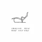 Chaiselong i birketræ med bomuldssæde fremstillet i Italien - Fortaleza Viadurini