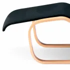 Chaiselong i birketræ med bomuldssæde fremstillet i Italien - Fortaleza Viadurini