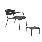 Udendørs chaiselong med metal fodstøtte Fremstillet i Italien - Amina Viadurini