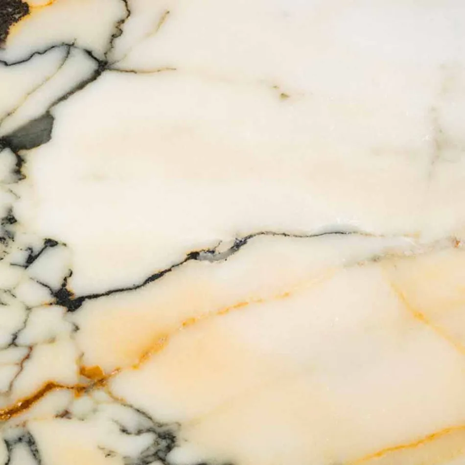 Stor rund skål i Portoro eller Paonazzo Marble fremstillet i Italien - Glazer Viadurini