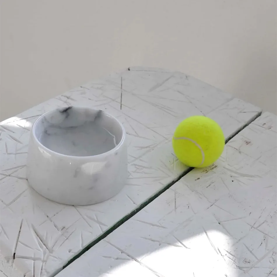 Marmorskål til hund/kat Lavet i Italien - Komi Viadurini