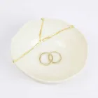 Skåle i hvid porcelæn og guldblad italiensk luksusdesign - Cicatroro Viadurini