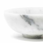 Rund skål i satin hvid Carrara-marmor fremstillet i Italien - Delly Viadurini