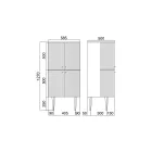 Søjle med fire døre med Cannetté-behandling Made in Italy - Candy Viadurini