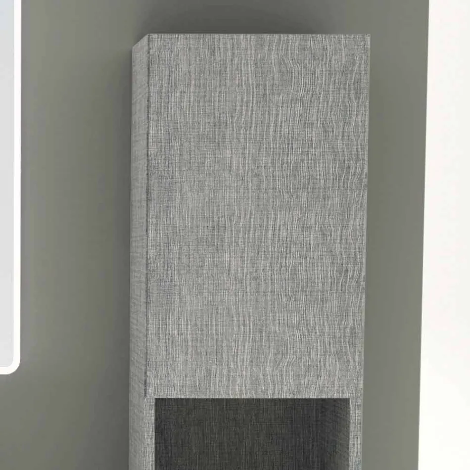 Badeværelsessøjle med 2 døre i moderne design øko-træ Ambra, fremstillet i Italien Viadurini