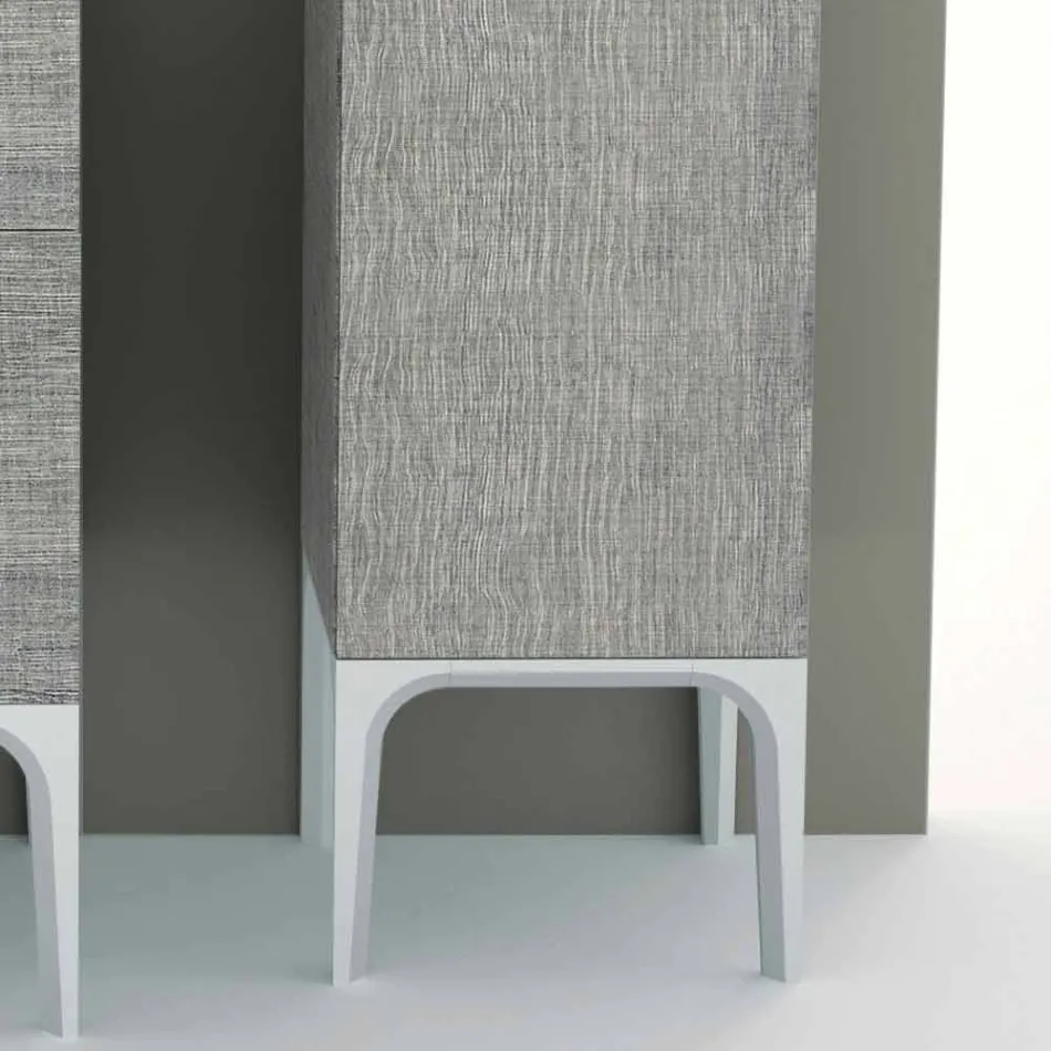 Badeværelsessøjle med 2 døre i moderne design øko-træ Ambra, fremstillet i Italien Viadurini