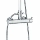 Brusekolonne med termostatblander i messing fremstillet i Italien - Gallo Viadurini