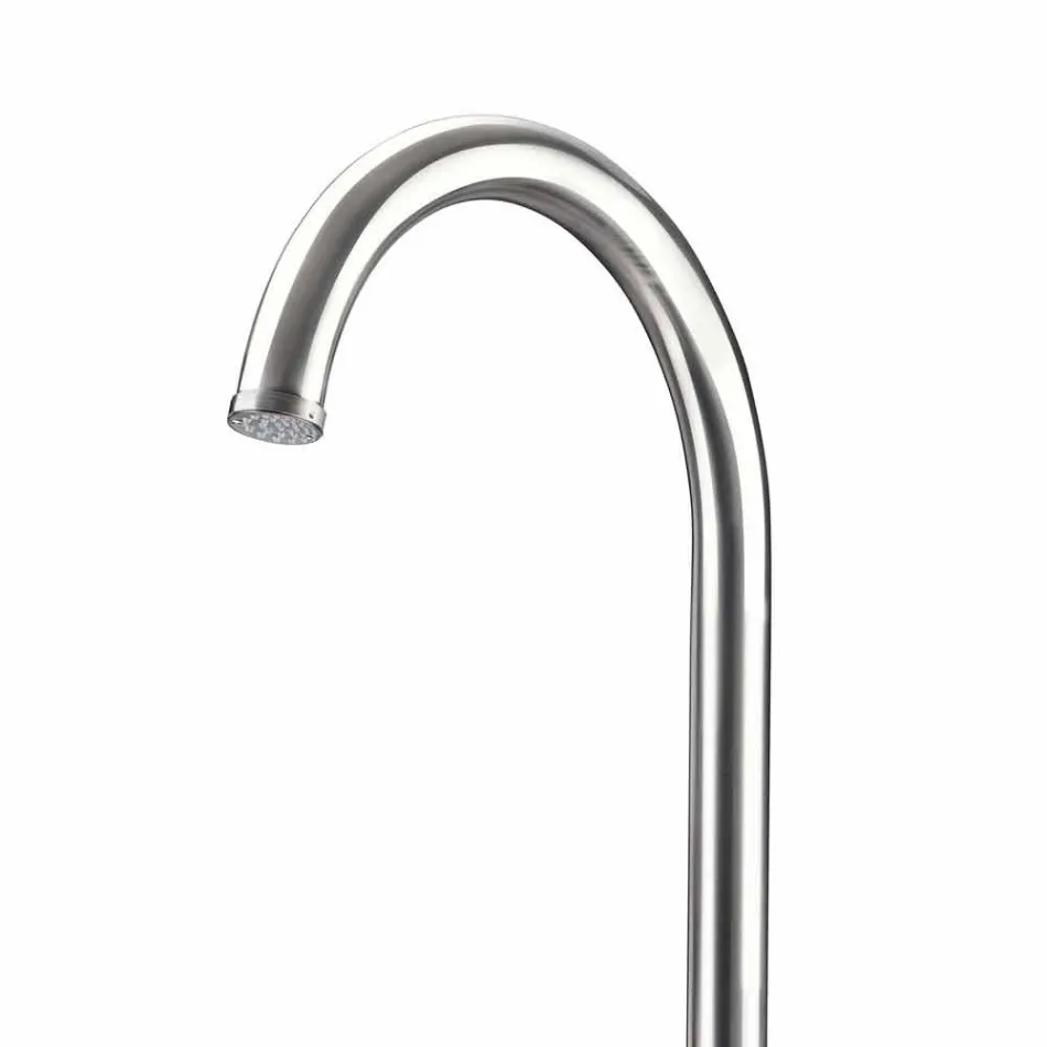 Rustfrit stål Havebrusekolonne med håndbruser Lavet i Italien - Marlen Viadurini