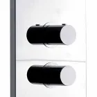 Termostatisk vægbrusersøjle i forkromet rustfrit stål Fremstillet i Italien - Pampo Viadurini