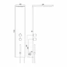 Termostatisk vægbrusersøjle i forkromet rustfrit stål Fremstillet i Italien - Pampo Viadurini