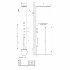 Stålbrusesøjle med regnbrusehoved Fremstillet i Italien - sømand Viadurini