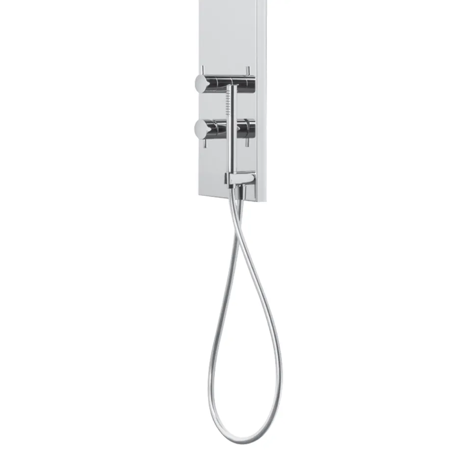 Stål brusesøjle med regnbruserhoved Fremstillet i Italien - Sailor Viadurini