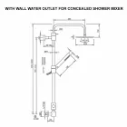 Messing Brusersøjle med Abs Bruser og Made in Italy Brusehoved - Hætte Viadurini