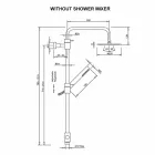 Messing Brusersøjle med Abs Bruser og Made in Italy Brusehoved - Hætte Viadurini
