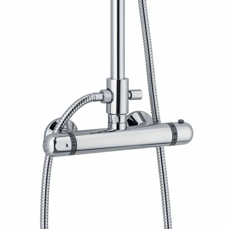 Messingbrusersøjle med termostatblander fremstillet i Italien - Gallo Viadurini