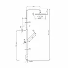 Brusesøjle i messing med brusehoved og håndbruser i Abs Made in Italy - Lesio Viadurini