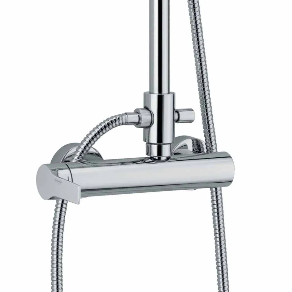 Messingbrusersøjle med brusehoved og ABS-brusebad Fremstillet i Italien - Padula Viadurini