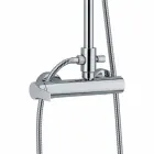 Messingbrusersøjle med brusehoved og ABS-brusebad Fremstillet i Italien - Padula Viadurini