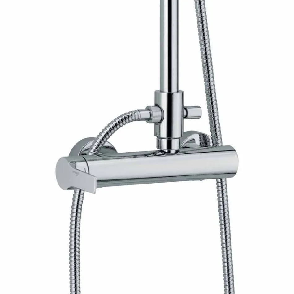 Messingbrusersøjle med brusehoved og ABS-brusebad Fremstillet i Italien - Padula Viadurini