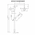 Brusersøjle af messing med firkantet brusehoved af stål Fremstillet i Italien - Lipari Viadurini