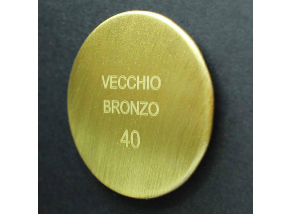 Messingbrusersøjle med rundt brusehoved og håndbruser fremstillet i Italien - Brillo Viadurini