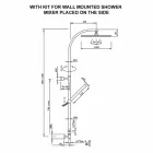 Messingbrusersøjle med brusehoved af stål fremstillet i Italien - Kennedy Viadurini