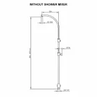 Messingbrusersøjle med brusehoved af stål fremstillet i Italien - Kennedy Viadurini