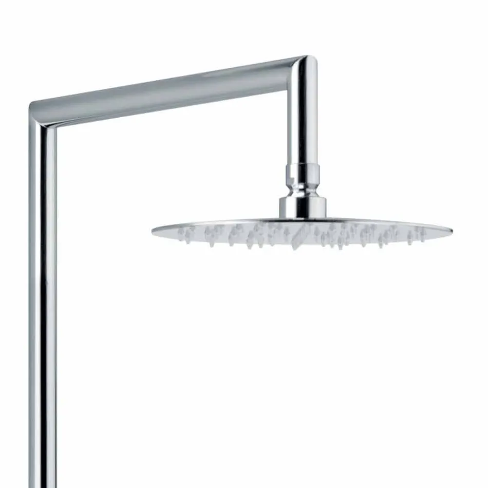 Brusekolonne i forkromet messing firkantet design fremstillet i Italien - Padula Viadurini