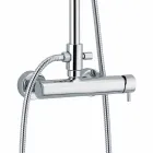 Brusekolonne i forkromet messing firkantet design fremstillet i Italien - Padula Viadurini